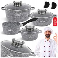 НАБОР МРАМОРНЫХ КАСТРЮЛЬ НАБОР КАСТРЮЛЬ ИНДУКЦИЯ / ГАЗ ZILNER