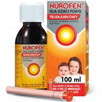 Нурофен Форте для детей клубничный вкус 100 мл