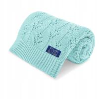 AŻUROWY KOCYK dla niemowląt DELIKATNY MIĘKKI LEKKI BAMBUSOWY BAWEŁNIANY HQ