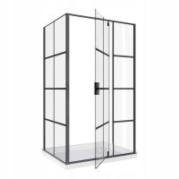 INDES душевая кабина 120X100X190CM хит черное стекло 6 мм черные решетки