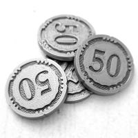 Набор монет номиналом 50 для игр - 10 шт.