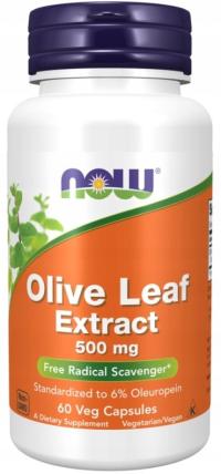 NOW Foods Olive Leaf Extract оливковый лист 500mg 60 капсул