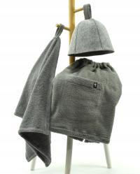 ZESTAW do sauny męski 3 częściowy WEŁNA Bawełna-XXL