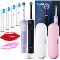 Szczoteczka Elektryczna Oral-B Vitality Pro D103 Duo Czarna/Fiolet z Etui