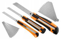 3x Nóż z ostrzem łamanym tapeciak 26 ostrzy zestaw 9 mm + 18 mm NEO TOOLS
