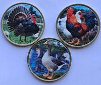 Кирибати Фаннинг остров 2025 набор из 3 монет цвет II серии