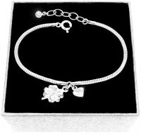 BRANSOLETKA SREBRNA KONICZYNKA SERCE SREBRO PRÓBY 925 NA PREZENT B68