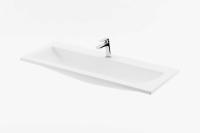 Zlew meblowy 80x38 cm, bez przelewu, z otworem na baterię, biały