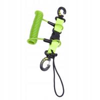 Smycz do nurkowania i wędkarstwa o dużej wytrzymałości, klipsy ze stali nierdzewnej, klamra, idealna zieleń