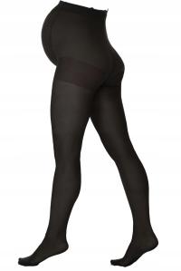 Rajstopy ciążowe na brzuch , elastan, czarne , Lida , 40den