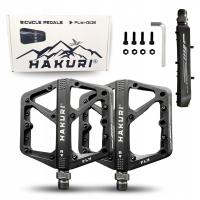 Pedały rowerowe PLATFORMOWE Nylonowe 3 łożyska Lekkie + PINY MTB DH EBIKE