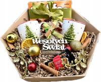 Piękny Prezent na Święta DUŻY Box Kosz Prezentowy pod Choinkę Kubki Herbata