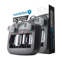 Зарядное устройство everActive NC-900u универсальное для аккумуляторов AA AAA C D 9V