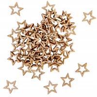 Деревянные рождественские украшения макраме Scrapki звезды декорации 2 см 30шт