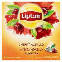 Herbata czarna aromatyzowana Lipton Wiśnia Morello piramidki 20 szt. 34g
