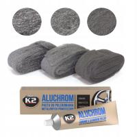 K2 PASTA DO POLEROWANIA ALUCHROM 120 G + Zestaw DO polerowania metali 3x150 czyściwo chrom