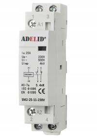 МОНТАЖНЫЙ МОДУЛЬНЫЙ КОНТАКТОР 1F 25-11 230V 20A 25A 1P 1NO 1NC 1Z 1R