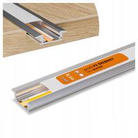 Алюминиевый профиль для светодиодной ленты серебряный утопленный абажур 2 м комплект