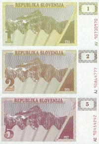 Słowenia - 1,2,5 Tolarjev - 1990 - P1,2,3 - St.1