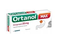 Ortanol MAX 20mg omeprazolum zgaga nadkwaśność 14