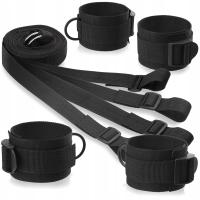 Секс гаджет - привязь крепится к кровати 4 наручники для рук и ног