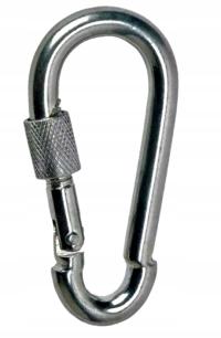 Karabińczyk 7mm z zabezpieczeniem ocynk - 10 szt