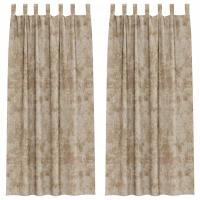 Zasłona z zasłonami 2 pcs szampański 260 x 140 cm Aksamit