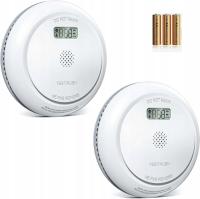 2x Czujnik dymu i tlenku węgla z LCD 2w1 10 lat PUTOGESAFE GS888