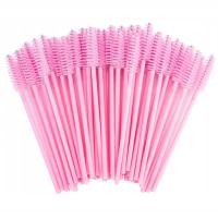 SZCZOTECZKI DO RZĘS I BRWI KLASYCZNE RÓŻOWE 50SZT.