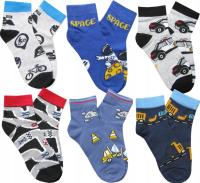 23-26 набор 6X хлопковые носки для мальчиков короткие хлопковые носки