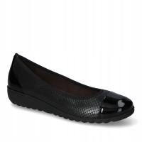Caprice czarne baleriny skóra naturalna