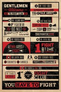 Fight Club Podziemny krąg Zasady plakat filmowy plakat na ścianę do salonu