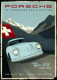 Plakat Porsche Type 356 Vintage Retro 91,5x61