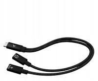 Hub USB i-tec USB-C Cable Splitter Audio/Data Power Delivery 100W