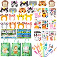 Jungle Animals Wypełnienie Piniaty Zabawki Urodziny Dzieci Zestaw Deko