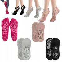 SKARPETKI DO JOGI SKARPETKI DAMSKIE DO TAŃCA DO TAŃCA PILATES x 4 pary