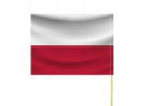 Flaga Chorągiewka Polski materiałowa z patykiem
