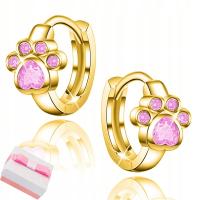 Серебряные детские серьги для девочек с кольцами для ног, посеребренные