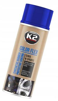 K2 COLOR FLEX Guma w sprayu niebieska połysk 400ml DBAutoMotive