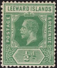 kol.bryt.Leeward Islands KGV 1/2 d.czysty **