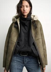 ZARA Piękna Kurtka Kożuch Baranek S