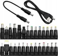 Uniwersalny zasilacz prądu stałego28-częściowy adapter wtykowy do beczki DC