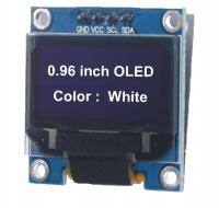 Белый 0.96 OLED дисплей i2C 3-5V SSD1306 128*64 яркий модуль для Arduino