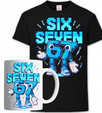 ZESTAW KUBEK I KOSZULKA - SIX SEVEN 67 STEAL A BRAINROT + IMIĘ M 140cm