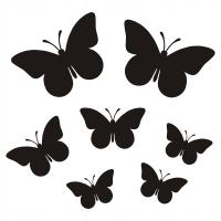 Самоклеющиеся бабочки лист 25pcs выбор цвета мат