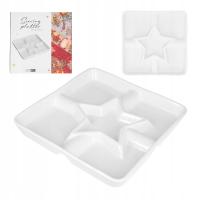 Talerz na przekąski półmisek dzielony do serwowania porcelana świąteczny