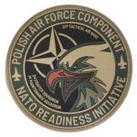 Naszywka F-16 Polish Air Force Component NATO Readiness Initiative kamuflaż