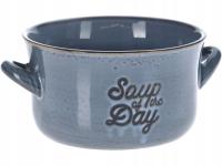 Ретро керамическая миска суп горшок рамен бульон 500 мл-синий