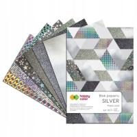 Blok Happy Color silver 6 różnych wzorów A4 150-230g 10ark