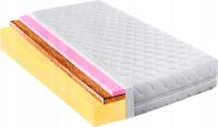 Dziecięcy materac piankowy 90x200 kokos z pianka hr usztywniony 10cm H3